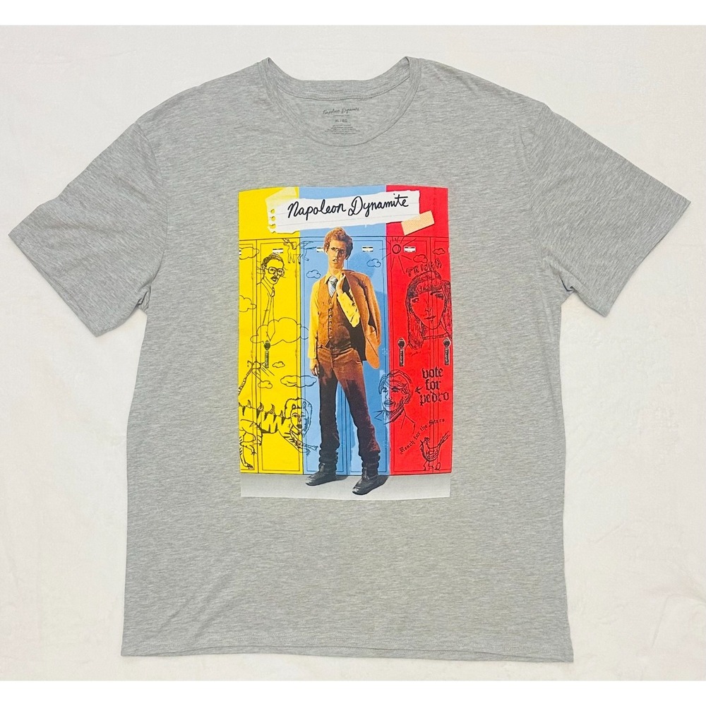 Napoleon Dynamite Locker Graphic Men's Grey Extra Large Short Sleeve Shirt